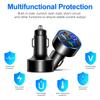 Car Charger 15.5W 4USB Type-C Digital Display Car Power Charger 5V 3.1A With Voltage Detection Multi-port Car Power Adapter
