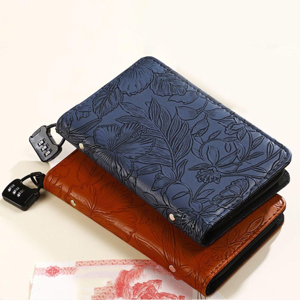 Wallet Storage Saving Money Binder PU Leather Account Book Planner Organizer  New Year's Gift