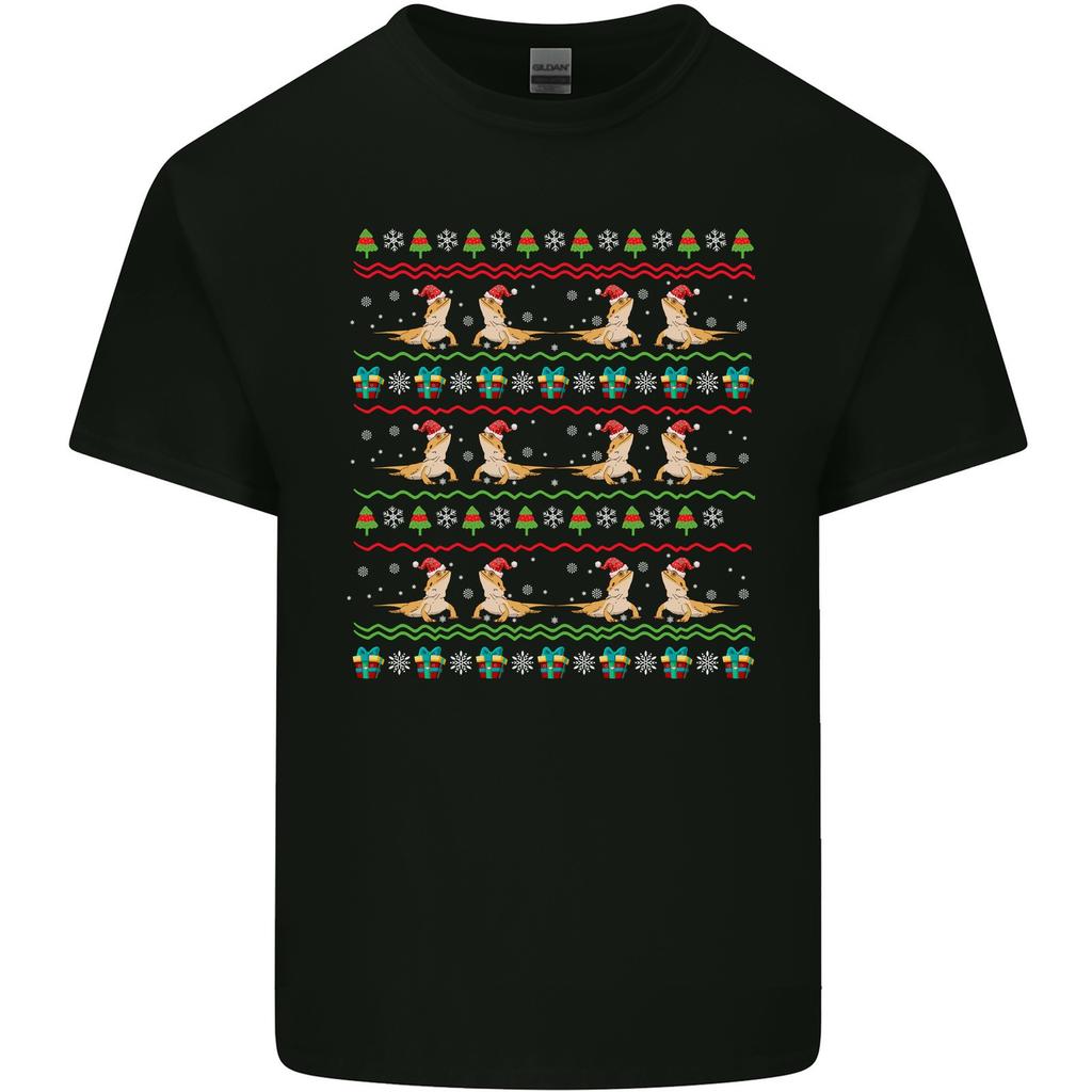 Christmas Bearded Dragon Xmas Reptile Mens Light Cotton T-Shirt