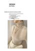 Women's Slimming Seamless High Neck Cashmere Sweater - 35% Cashmere, Perfect for Autumn/Winter