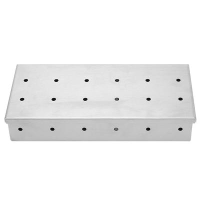 Scatola per affumicatura in acciaio inossidabile di grande capacità, scatola per affumicatura con trucioli di legno per barbecue, accessorio per griglia per barbecue