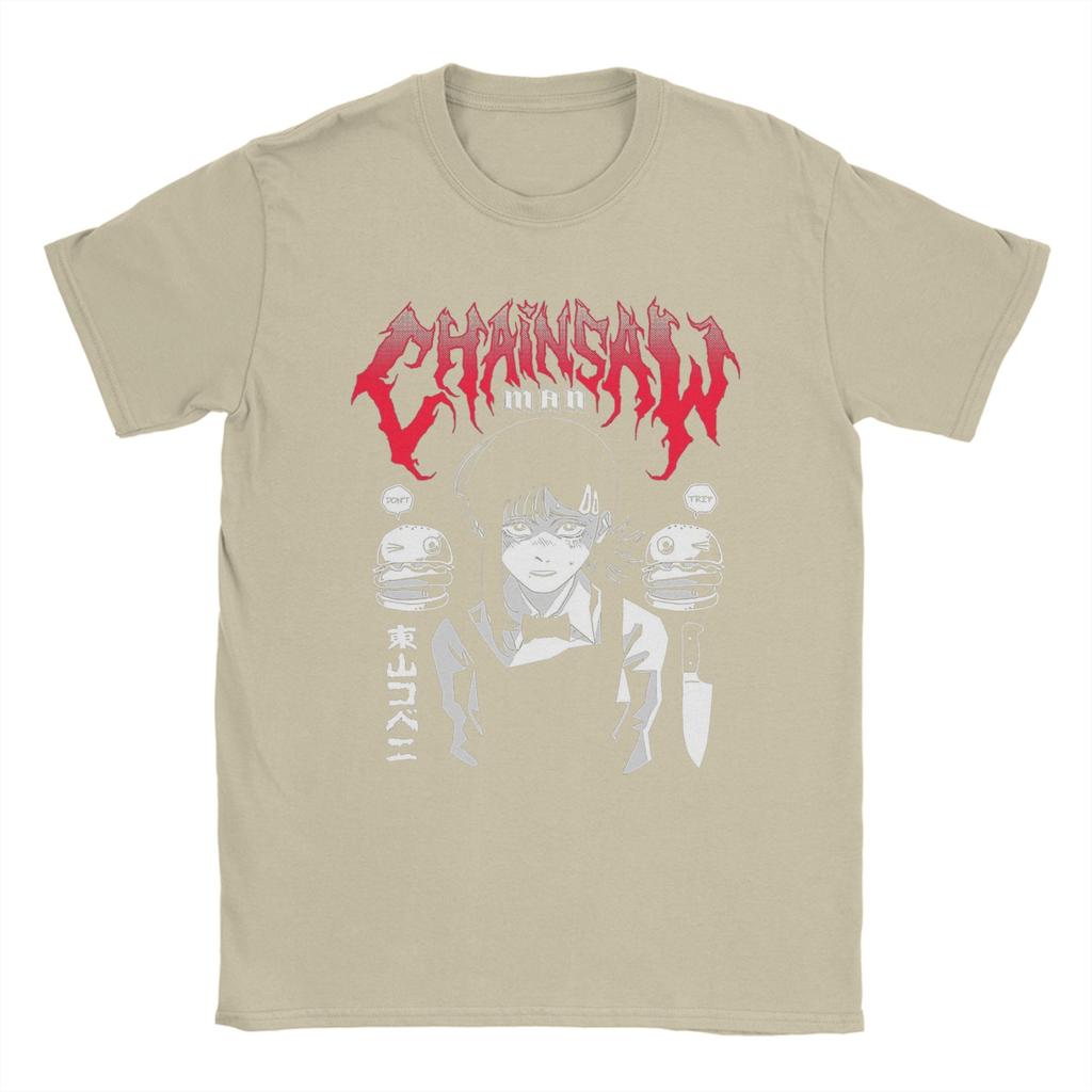 Chainsaw Man Anime Denji Fan Art T-Shirts Men Novelty Cotton Tees Crew Neck Short Sleeve T Shirts Unique Tops
