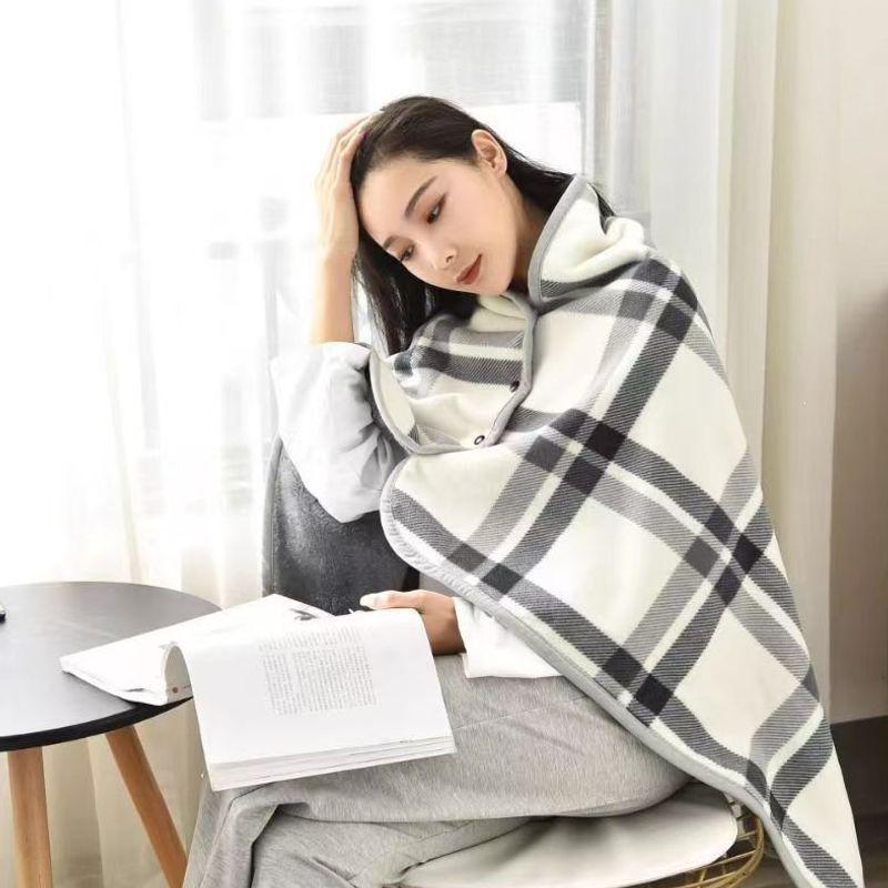 Multi-functional Thickened Shawl Blanket: Outdoor, Student, Office, Lunch Break, Winter Nap Throw