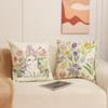 Easter Flowers Throw Pillow Covers With Digital Printing Of Short Plush Fabric Car-Shaped Sofa Cushion For Office Home Decor