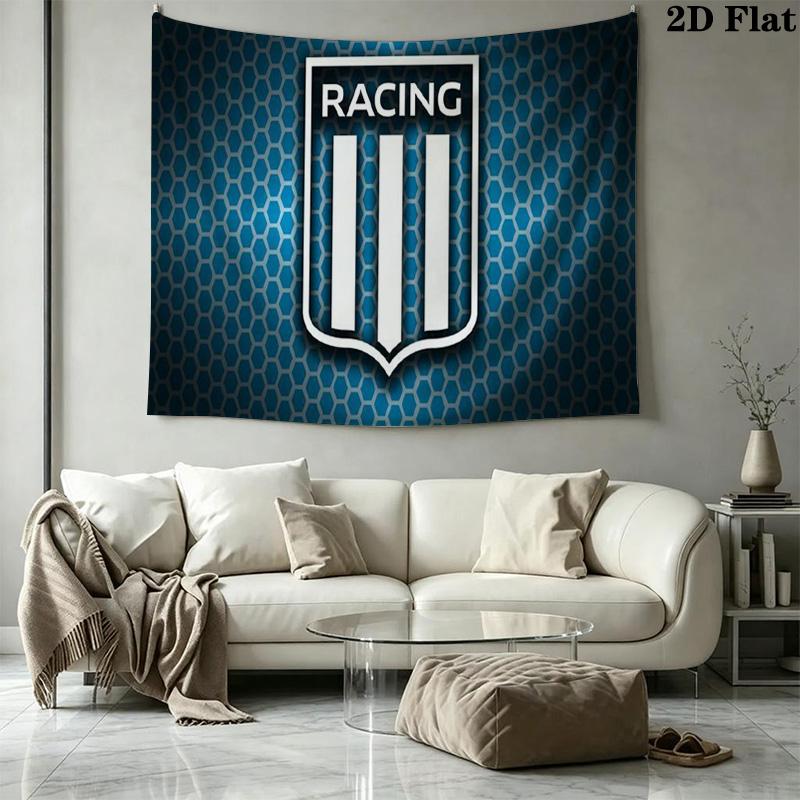 Racing Club Wall Tapestry Aesthetic Wall Hanging Printed Fabric Blanket Decorative Tapestries for Bedroom Living Room Home Decor
