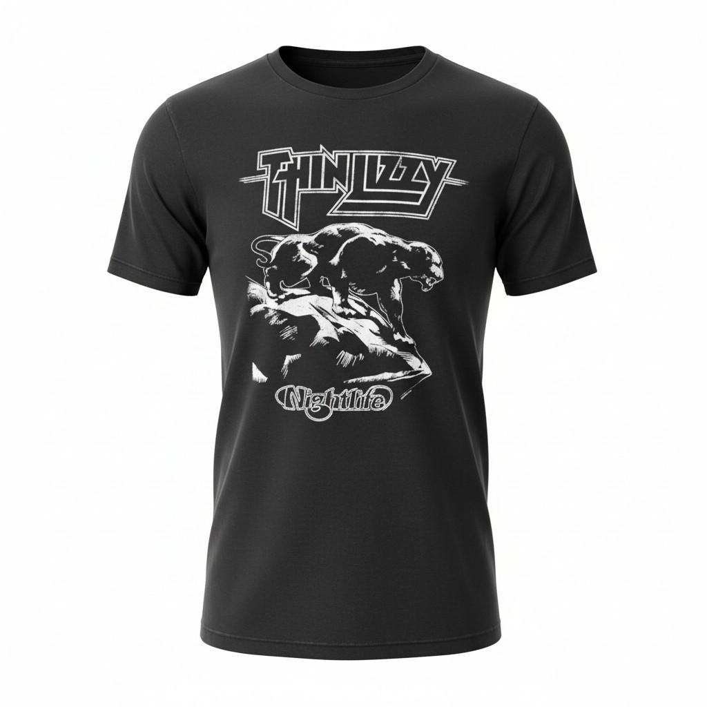 Thin Lizzy Nightlife Band T Shirt Size XL See Measurement Photos #1333 S