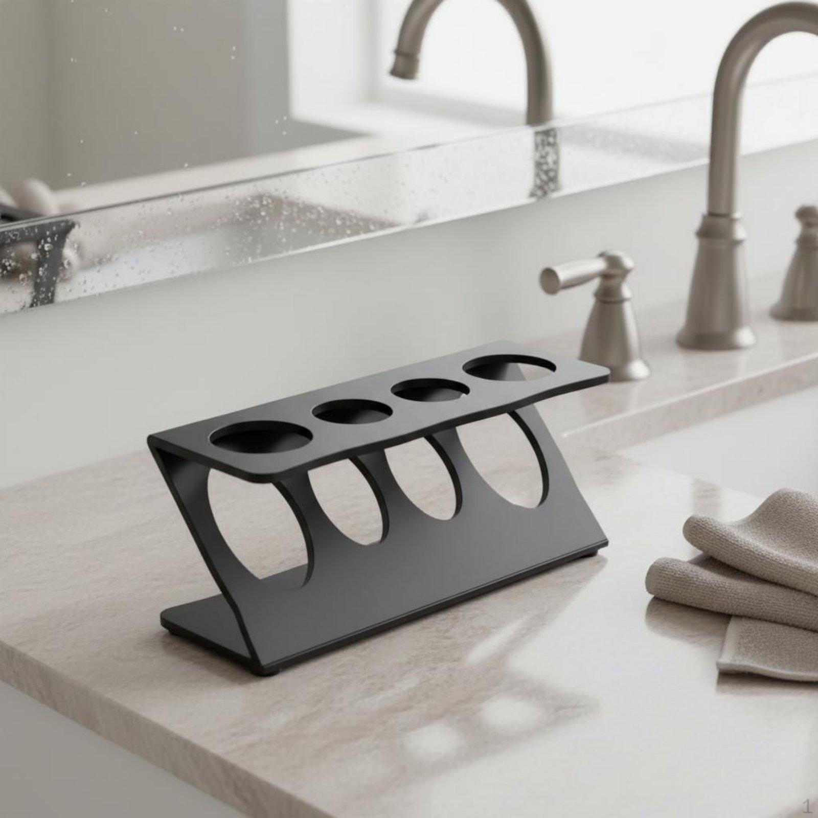 Electric Toothbrush Stand MultiFunctional and Toothpaste Holder Space Saving 4Slot