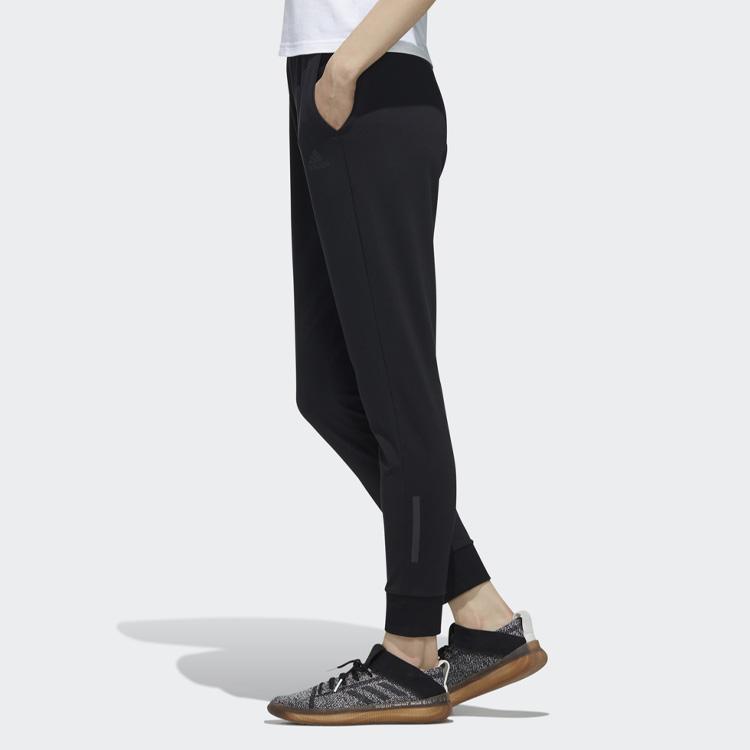 Adidas Knitted Slim Fit Sports Pants Women Bottoms Black DY8667