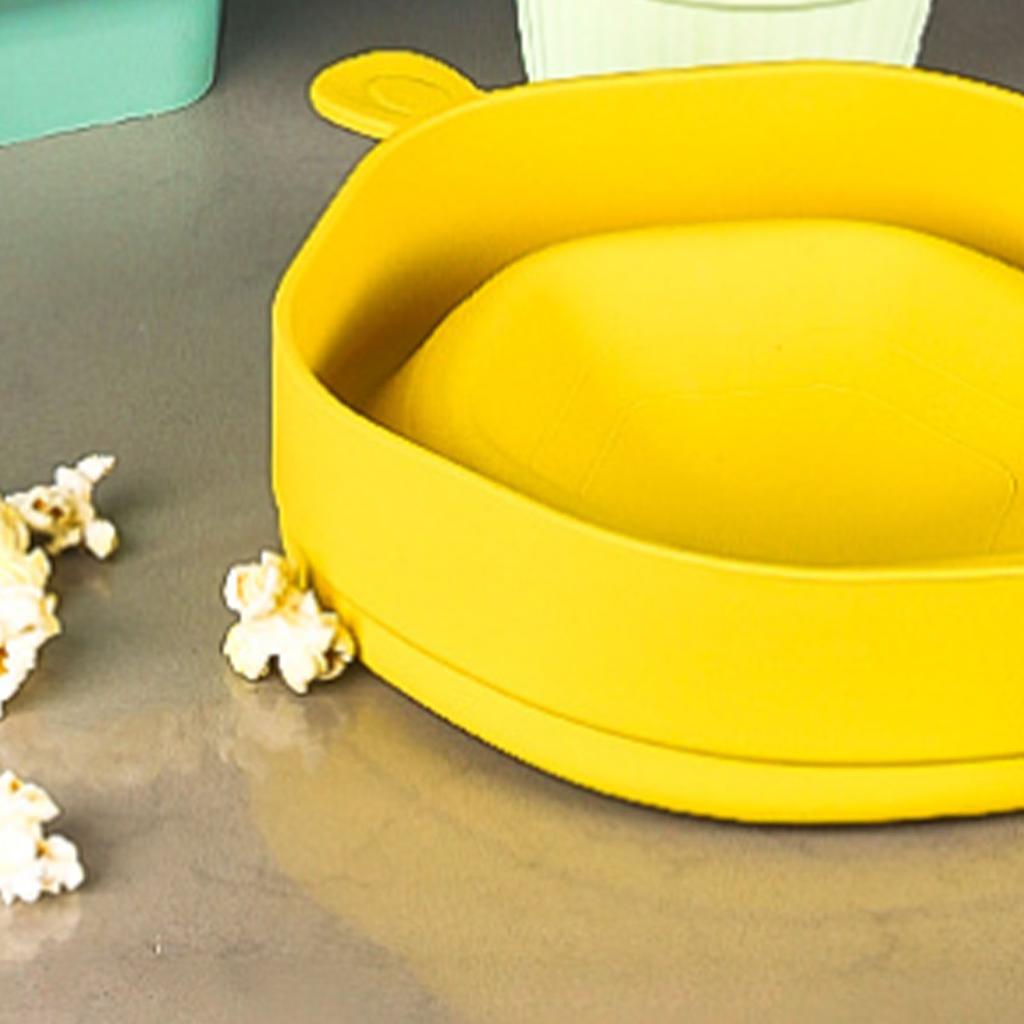 Silicone Popcorn Bucket with Handle Foldable Large Capacity Heat Resistant Microwave Popcorn Maker