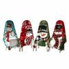 4 pcs Dustproof Chair Protective Sleeves Dwarf Santa Chair Dust Cover  New Year Party Decor