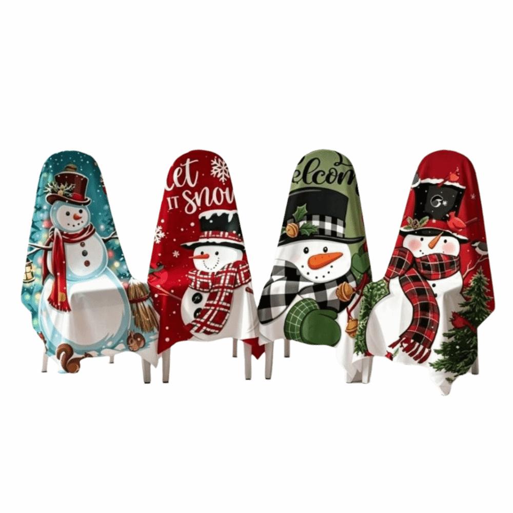 4 pcs Dustproof Chair Protective Sleeves Dwarf Santa Chair Dust Cover New Year Party Decor