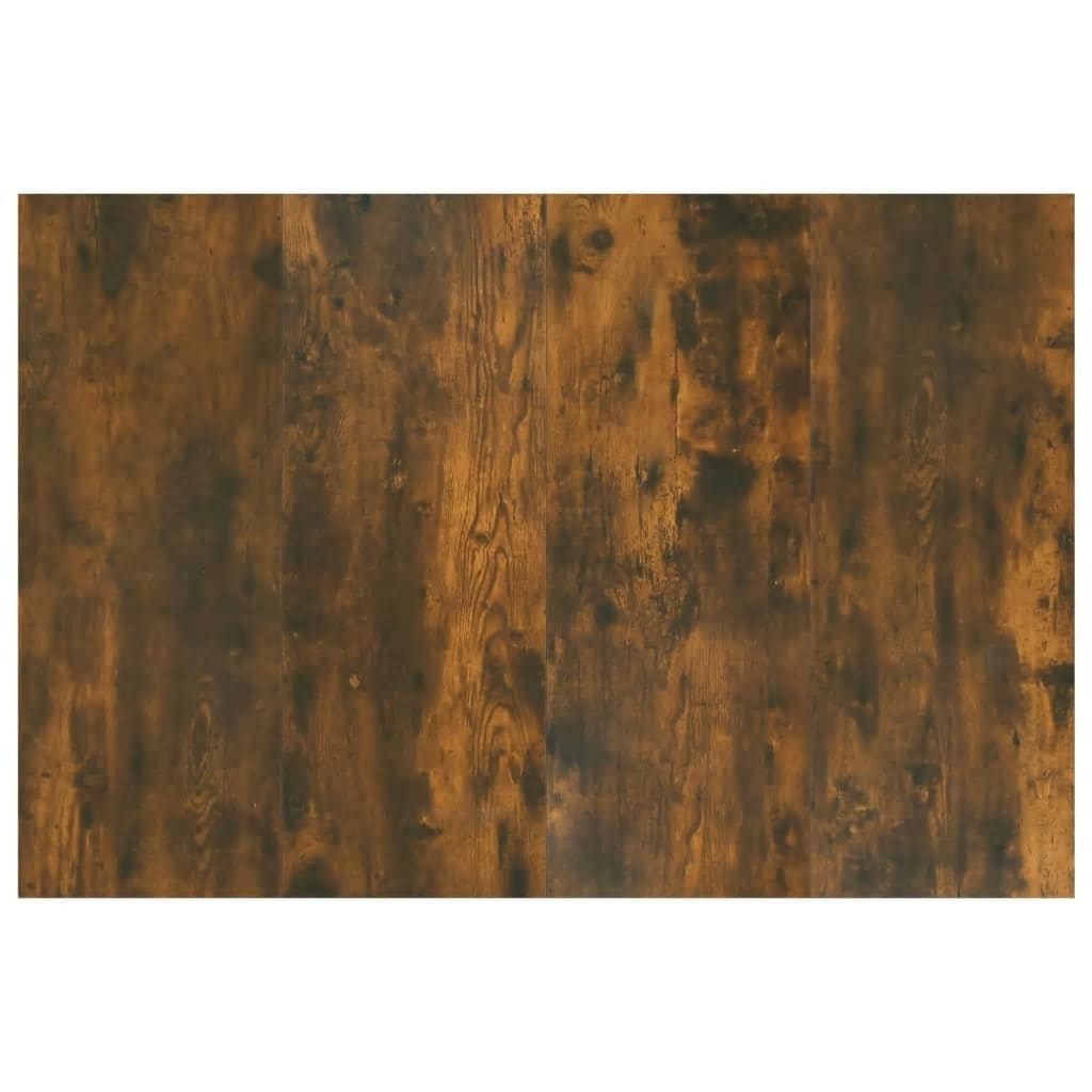 Headboard with Nightstands Smoked Oak Wood Based Material