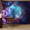 Colorful Galaxy Nebula Wall Mural Starry Space Universe Wallpaper for Bedroom Ceiling Decor
