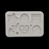 Fondant Waffle Cookie & Chocolate Mold - Heart, Star, Ship Anchor Ocean Theme Silicone Plaster Mold