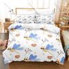 Cute Cartoon Dragonfly 3 Piece Bedding Set Soft Microfiber Duvet Cover Set with Pillowcases for Kids Bedroom Decor All Season