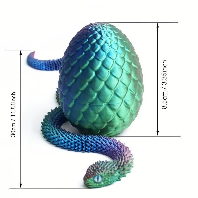 3D printing toy snake egg viper 3D printing halloween animal model luminous children's birthday gift