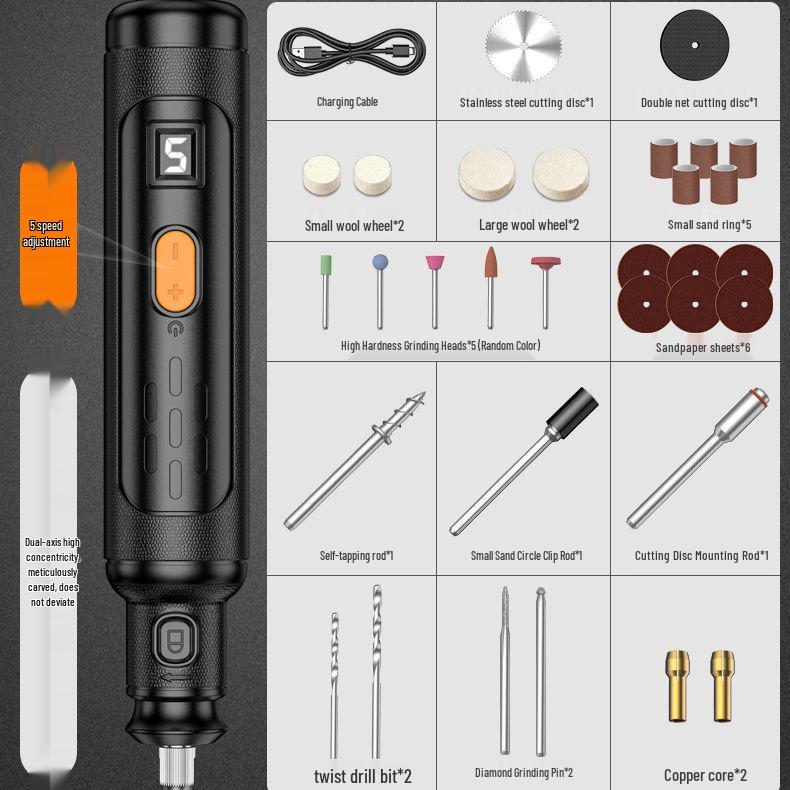 Mini Electric Handheld Grinder: Jade Wood Carving, Polishing, Engraving, Cutting Tool