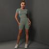 JYL Seamless Knit Yoga Set Hip Lifting Shorts Running Fitness Outfit