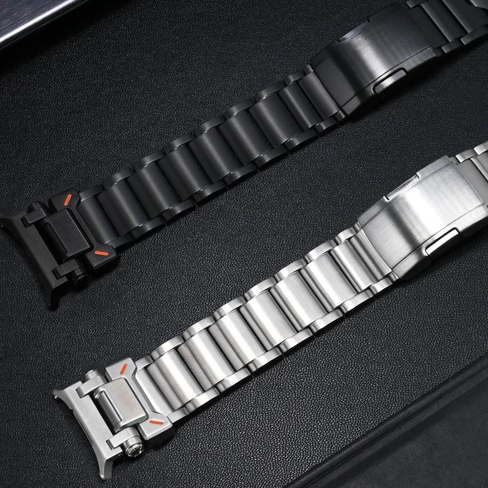 Titanium Luxury Strap for Samsung Galaxy Watch Ultra 47mm ULTRA Band for samsung galaxy 47 No Gaps Link Bracelet Metal Watchband