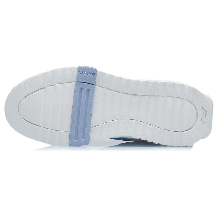 Li Ning 001 UNBLOCK Slip Resistant Abrasion Resistant Low top Skateboard Shoes Women's White Blue Pink AGCR152-2