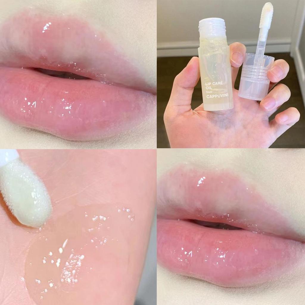 Cappuvini Taro Lip Oil CP73: Moisturizing Lip Essence, Lipstick Primer & Lip Balm for Students.