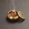 Mini tragbarer Räucherkegel- und Räucherstäbchenhalter aus antiker Messing für Teeceremonie, Heimdekoration, Aromatherapie, Geschenk