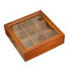 Schmuckaufbewahrungsbox 9 Fächer Holz-Aufbewahrungsbox mit Acryldeckel Steinsammlung Organizer Retro Schmuck Kleine Sammlerstücke