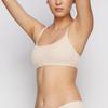 Damen Dünne BH-Abdeckung Ohne Bügel Elastisch Weich Rundhals Fixierte Cups Tanktop BH-Abdeckung