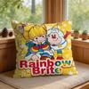 Regenbogen BBrite Niedliche Kissenhülle Quadratisch Kurzer Plüsch Kissenbezug Wohnzimmer Sofa Heimdekoration Funda X