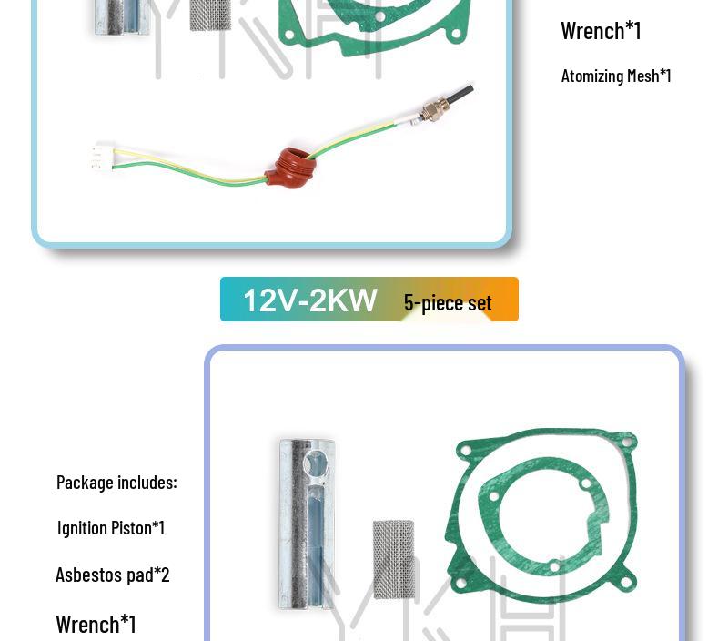 12V/24V Car Fuel Heater Glow Plug Repair Kit