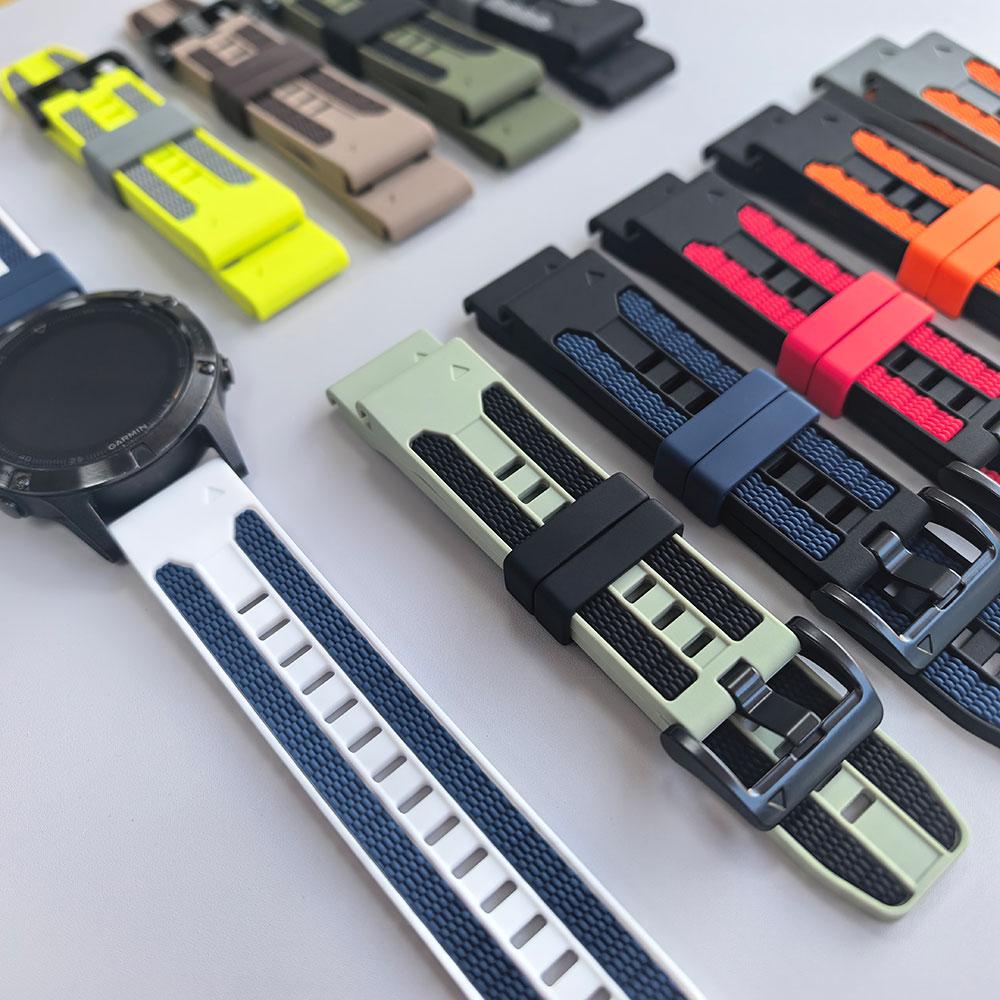 22/26mm Silicone Watch Strap For Garmin Fenix 8 Pro 8 E 7X 6 5X Plus 5/Instinct 2X/Forerunner 970 965 955/Tactix 8 7 Watch Bands