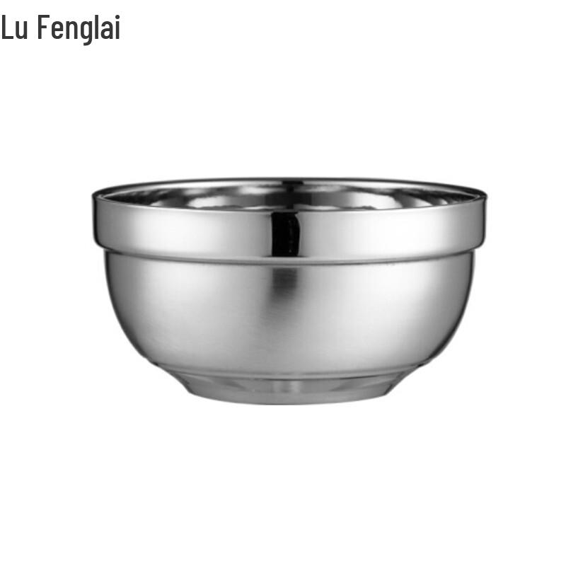 13cm Stainless Steel Double-Layer Anti-Scald Soup Bowl Set