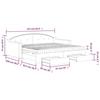 VidaXL Daybed with Trundle and Drawers Dark Grey 90x190 Cm Fabric 3197595