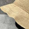 10Cm Large Brim Hand-Woven Thin Raffia Hat Women'S Summer Travel Beach Hat Foldable Sunshade Basin Hat