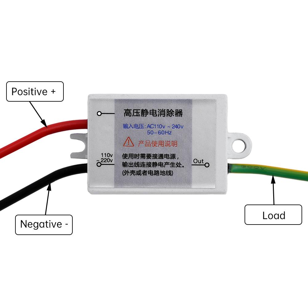 Rimuovi Elettricità Statica ad Alta Tensione AC220V Eliminatore Elettrostatico Scaricatore Elettrostatico Generatore di Ioni Negativi