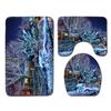 Christmas Bathroom Floor Mat Toilet Three-Piece Set