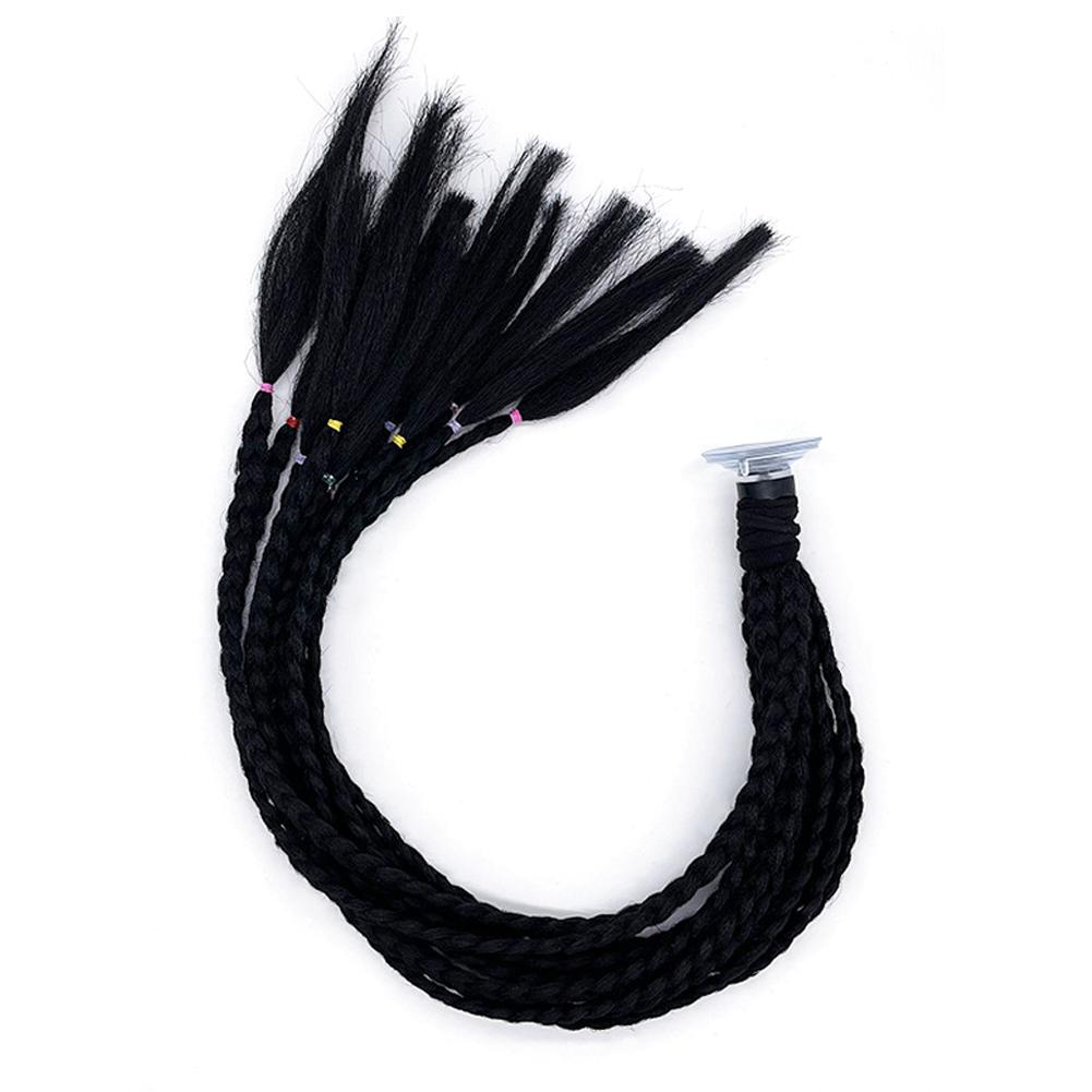 24" Helmet Braids Pigtails Motorcycle Helmet Braid Ponytail Motorbike Riding Helmet Pigtails Braids For Women Men Children