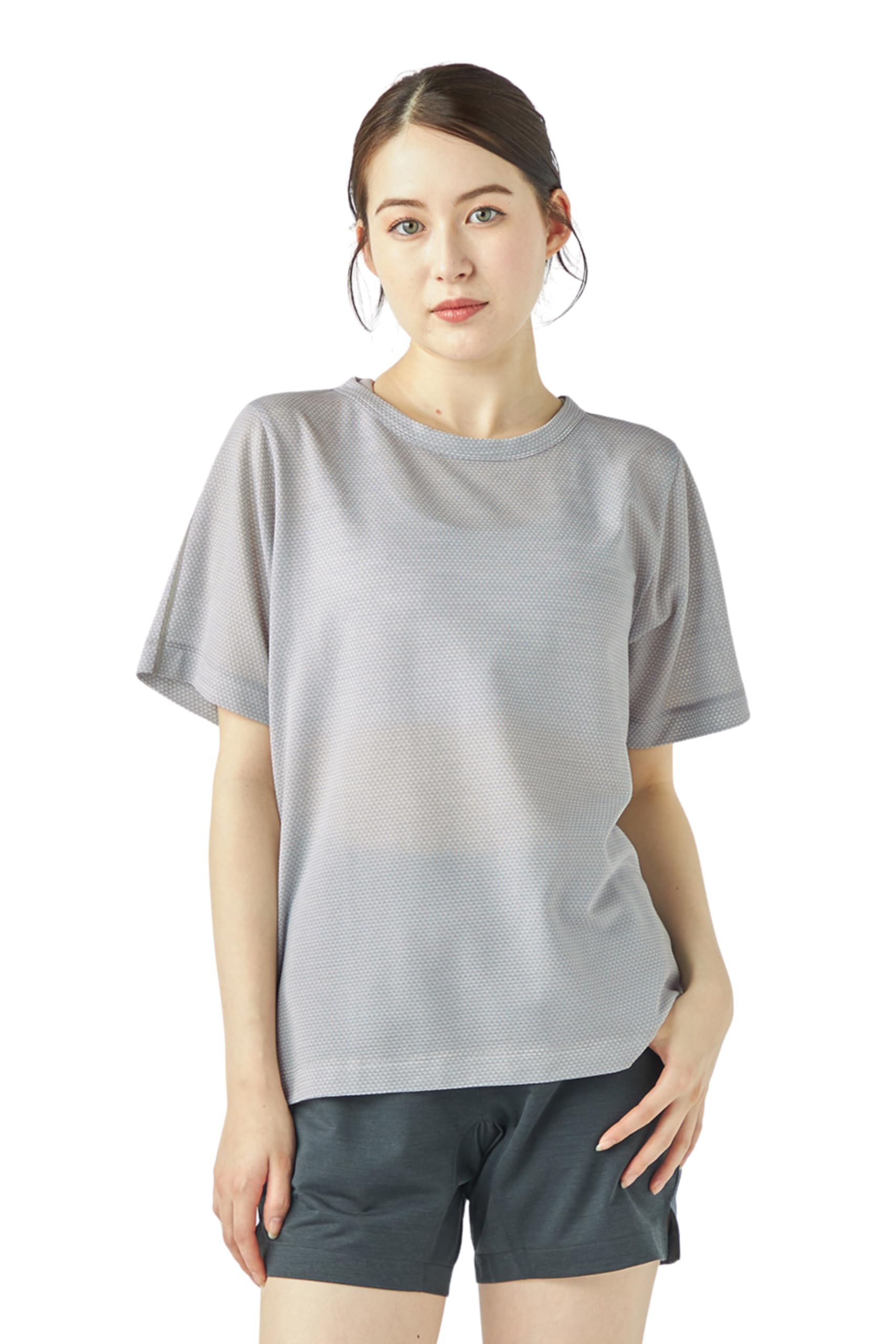 

[super.natural] [sn] Supernatural JP135 Mesh Active Sleeve T-Shirt Merino Wool Short Sleeve Running Training Hiking Yoga (Unisex) Pearl Grey M