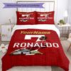 Cristiano Ronaldo 22 Customize Your Name Bedding Set Breathable Duvet Cover with Pillowcases Home Decoration Birthday Gift