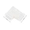 8pcs Solderless COB Connector Transparent L Shaped Connector  For Double Color LED Strips