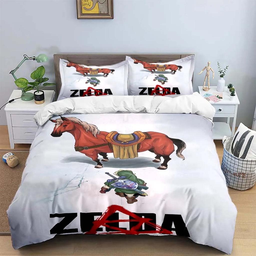 Exquisite Game Z-Zelda Printed Bedding Sets Exquisite Set Duvet Cover Bed Comforter Set Bedding Set Luxury Gift Home Textiles