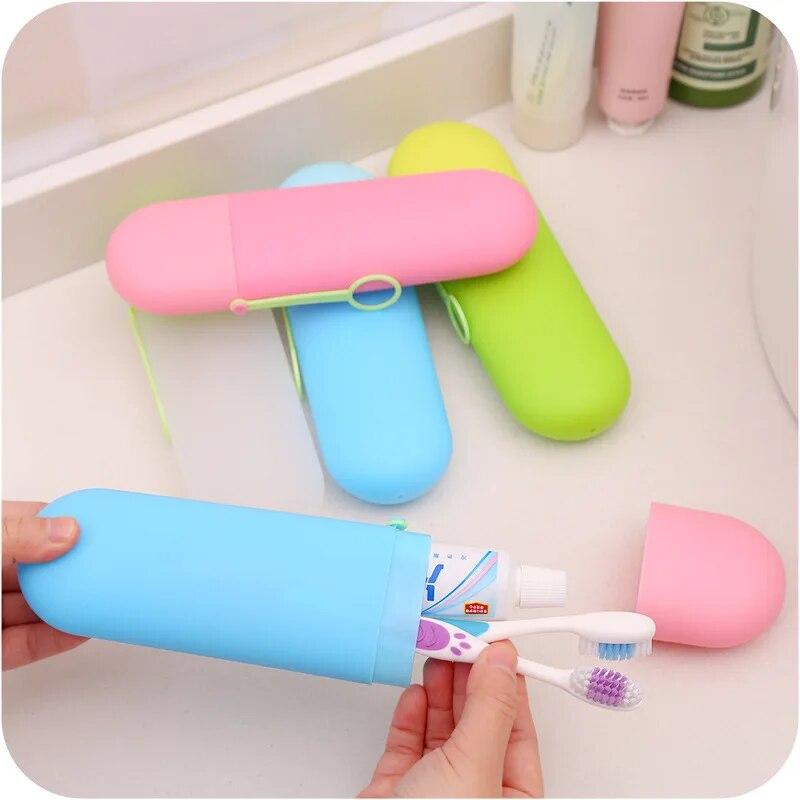 Portable Mouthwash Cup Toothbrush Holder Travel Outdoor Tooth Brush Toothpaste Storage Capsule Case Bathroom Accessories