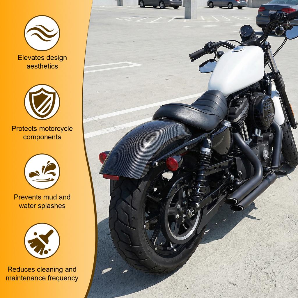 Fit For Harley 2004-2025 Sportster 883 1200 Fender Cover with Coated Motorcycle Fender Extension 25 Inch Motorcycle Accessories
