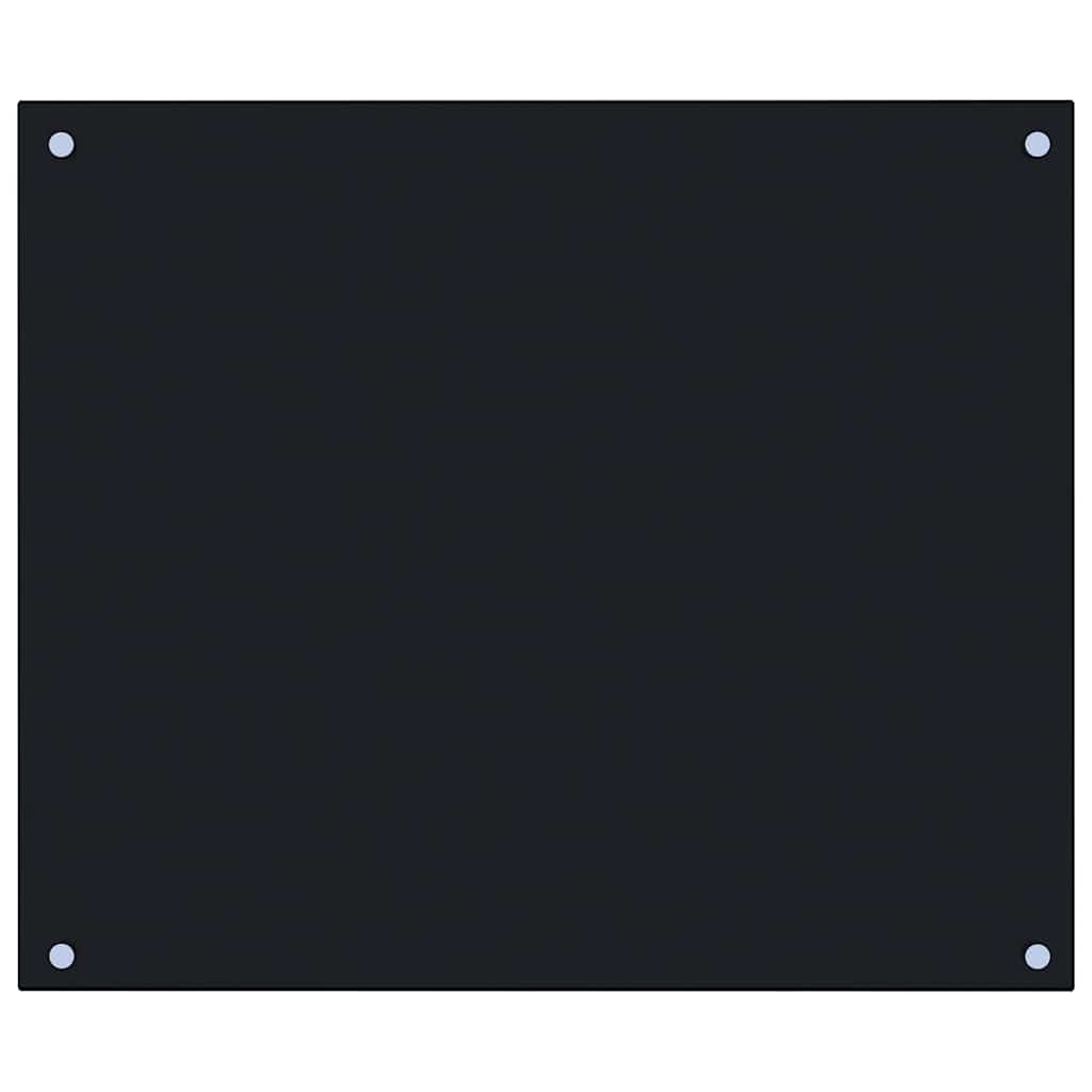 Vidaxl Panel Ochronny Do Kuchni, Czarny, 70X60 Cm, Szkło Hartowane