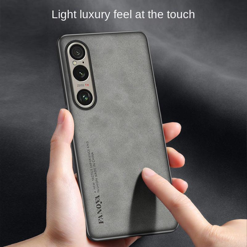 Plain Leather Comfortable Suede Case For Xperia I VII 10 VI 1 VI Sony Xperia 10 V 5 V 1V 10 Iv 5iv 1 Iv Hard Slim Protect Cover