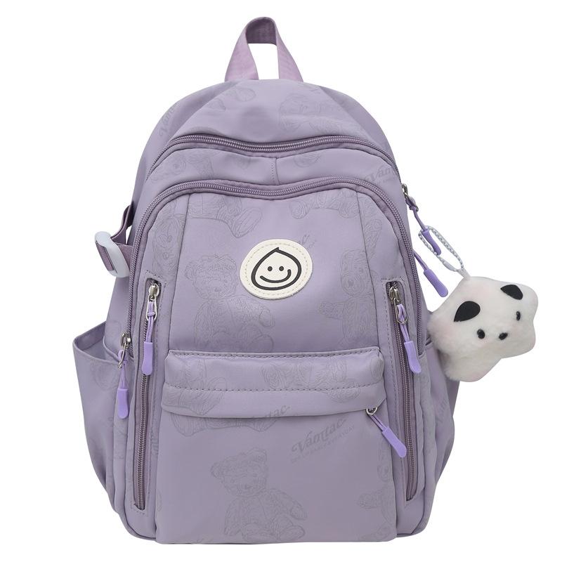 School bag for girls, high school students, large-capacity high school burden reduction backpack for primary school students, high-value lightweight