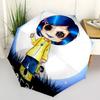 Coraline Print Automatic Umbrella, 8 Rib Iron Frame, Plastic Handle, Suitable for Outdoor Travel &Daily , Ideal Gift
