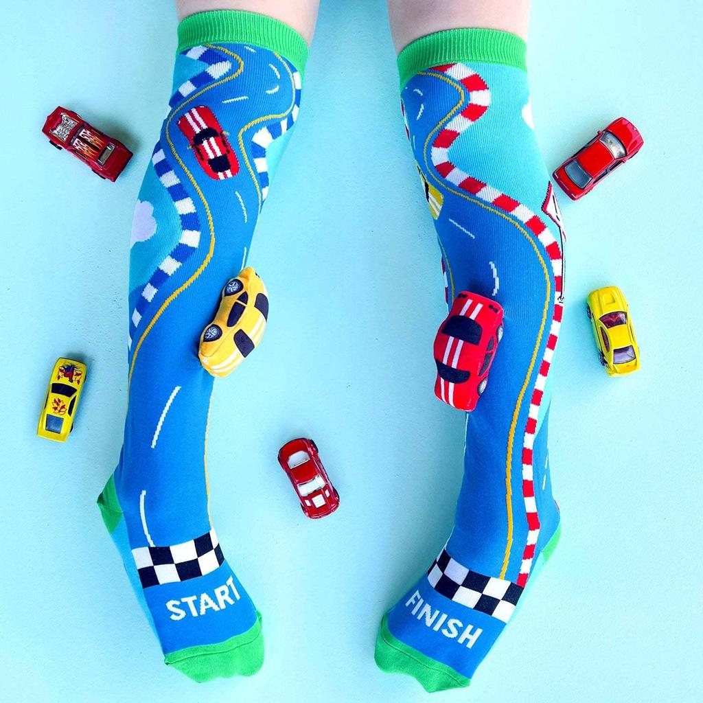 3D Cartoon Girl Knee-High Socks - Free Size for Kids