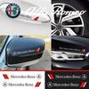 4PCS Car Door Handle Logo Stickers Rearview Mirror Decals For Mercedes Benz W204 W205 W211 203 212 S E GLE GLS CLA GLC AMG EQE