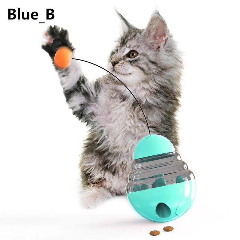 Interesting Tumbler Mint Ball Feeders Puzzle Play Cat Tracks Spinning Toy Game Cat Funny Cat Stick